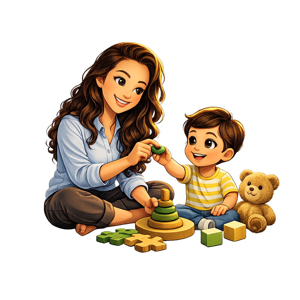 Cristina Pislariu lucrând cu un copil